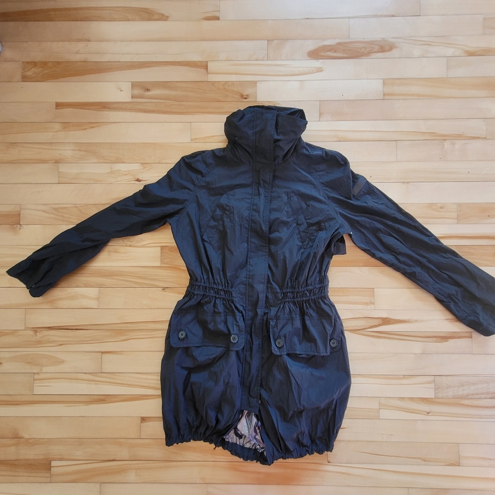 SAM EDELMAN Rain Jacket with Hideaway Hood